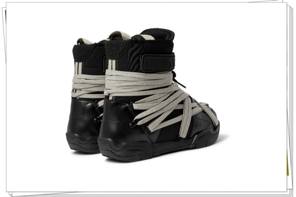 Moncler Amber Canvas-Trimmed Leather Snow Boots