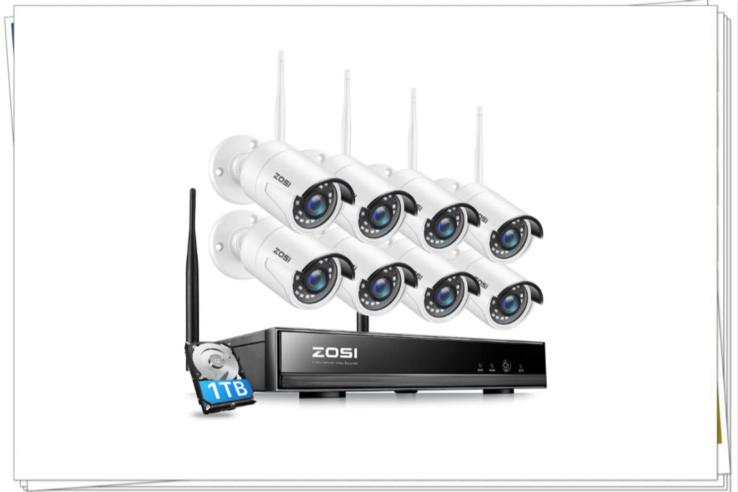 ZOSI 8-Channel 1080p Wireless Security Cameras NVR System ZSWNVK-B81301-US