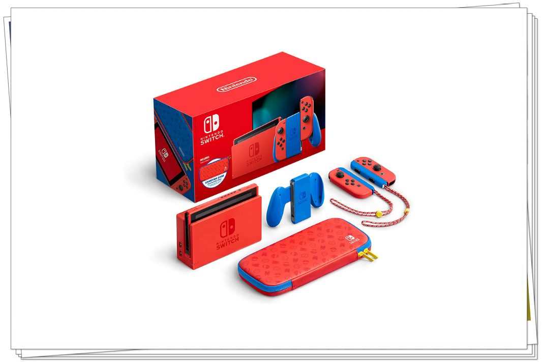 Nintendo Switch HADSRAAAF(B08M8YQMH4) - Mario Red & Blue Edition