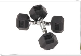 Sporzon! Rubber Encased Hex Dumbbell in Pairs or Singles